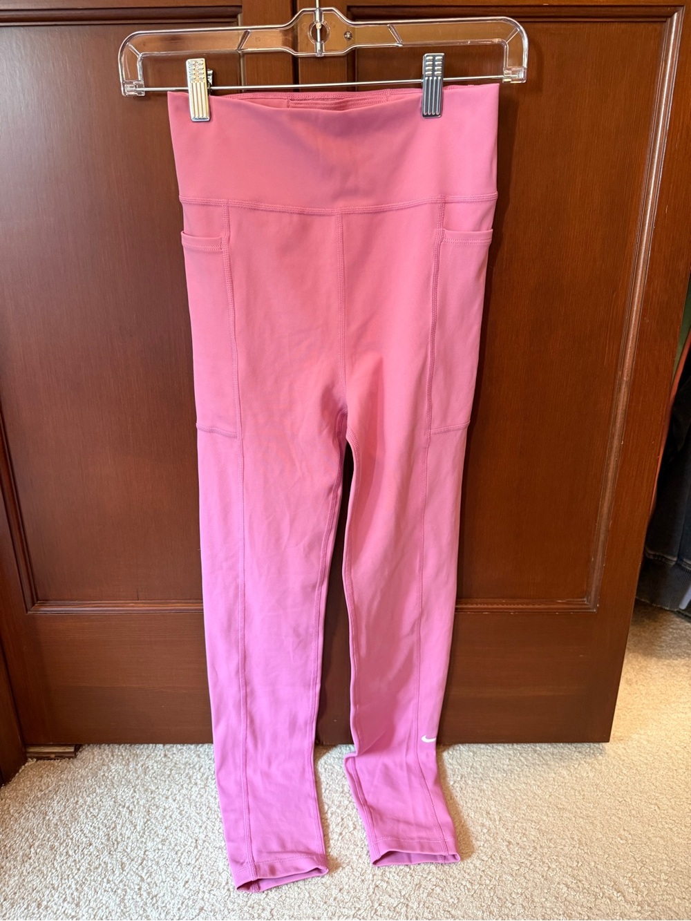 Kids Pink High-Waist Active Leggings